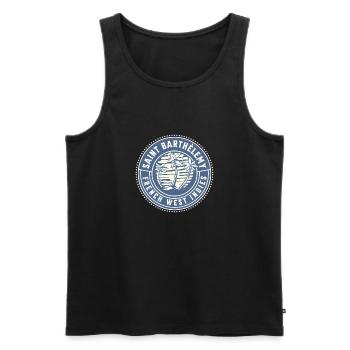 Saint Barthelemy West Indies - Men's Premium Organic Tank Top - black - Front - AI Model Male 178 light (178cm)