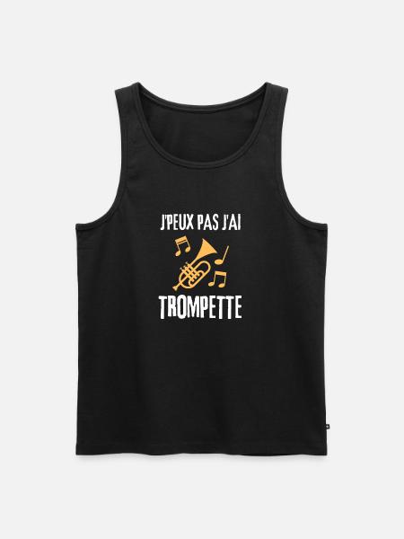 Trompette musique - Débardeur bio Premium Homme - noir