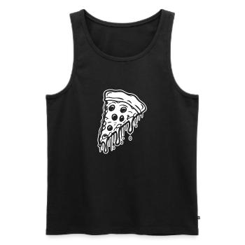 Pizza Fast Food Pizzeria - Männer Premium Bio Tank Top - Schwarz - Vorne - Michal (187cm)