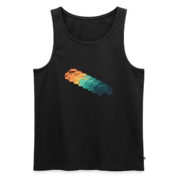 Véhicule tout terrain - Monster Truck - Débardeur bio Premium Homme - noir - Devant - Michal (187cm)