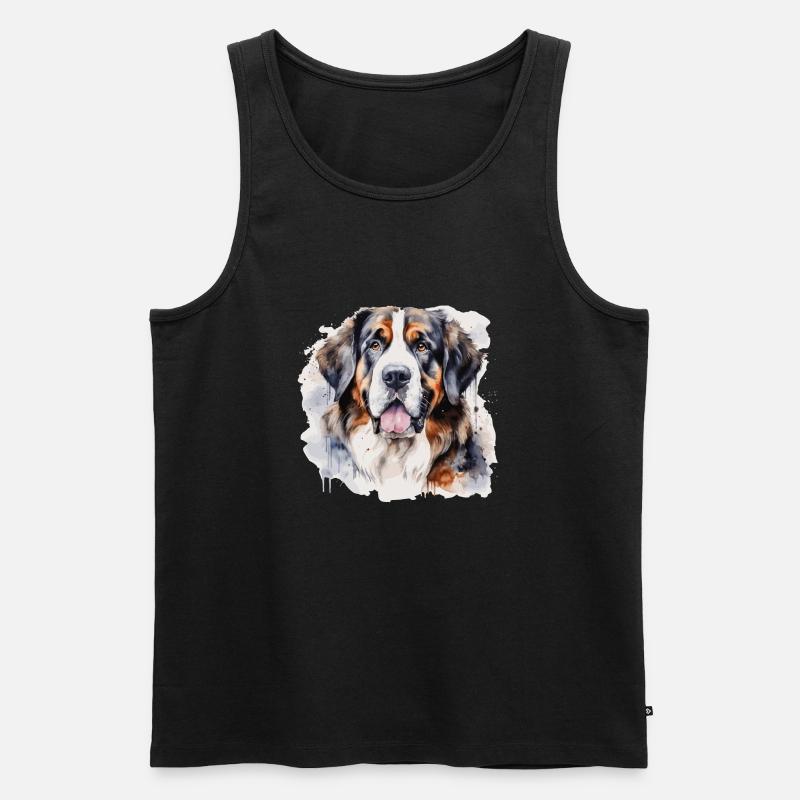 Bernhardinerhund, Schweiz - Männer Premium Bio Tank Top - Schwarz