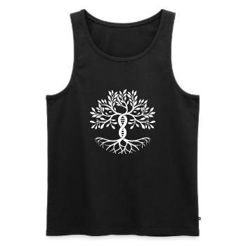 Arbre de vie de l’ADN - Débardeur bio Premium Homme - noir - Devant - Michal (187cm)
