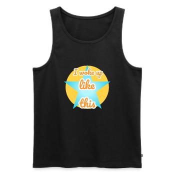 PhotoRoom 20230717 235444 - Männer Premium Bio Tank Top - Schwarz - Vorne - Michal (187cm)