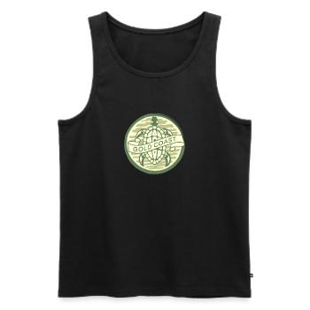 Gold Coast Australia Turtle - Men's Premium Organic Tank Top - black - Front - Michal (187cm)