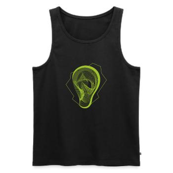 Ohr - Männer Premium Bio Tank Top - Schwarz - Vorne - Michal (187cm)