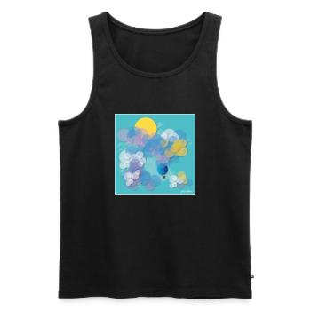 Freiheit - Männer Premium Bio Tank Top - Schwarz - Vorne - Michal (187cm)