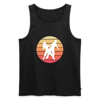 Dancing Dance Music - Männer Premium Bio Tank Top - Schwarz - Vorne - Michal (187cm)