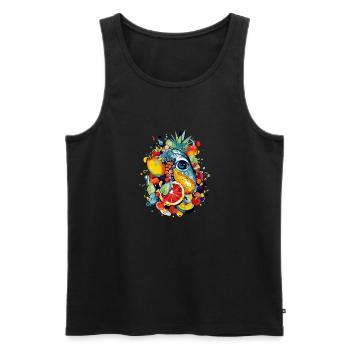 The Fruit Cyclops - Men's Premium Organic Tank Top - black - Front - AI Model Male 178 light (178cm)