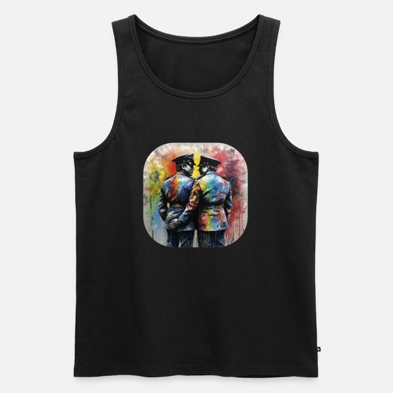 Bobby Liebe - Männer Premium Bio Tank Top - Schwarz