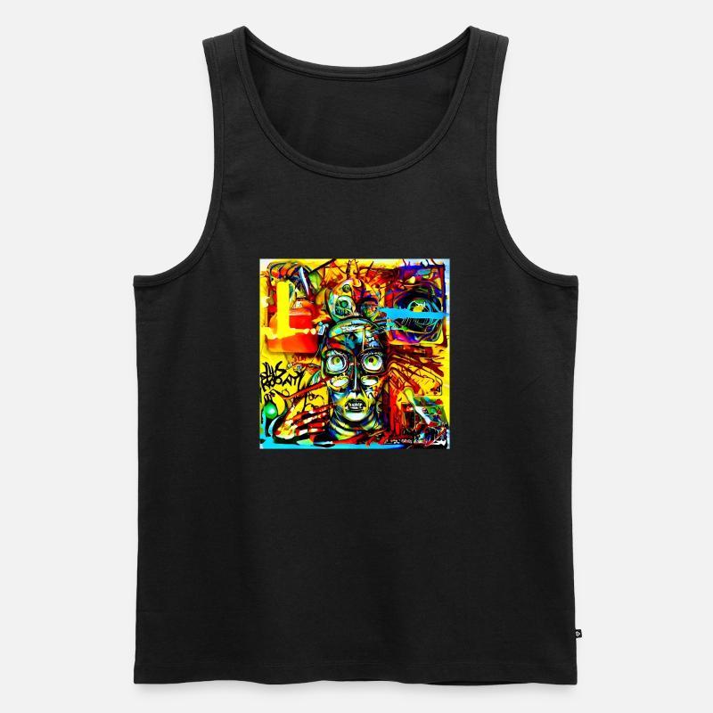 POWart - Männer Premium Bio Tank Top - Schwarz