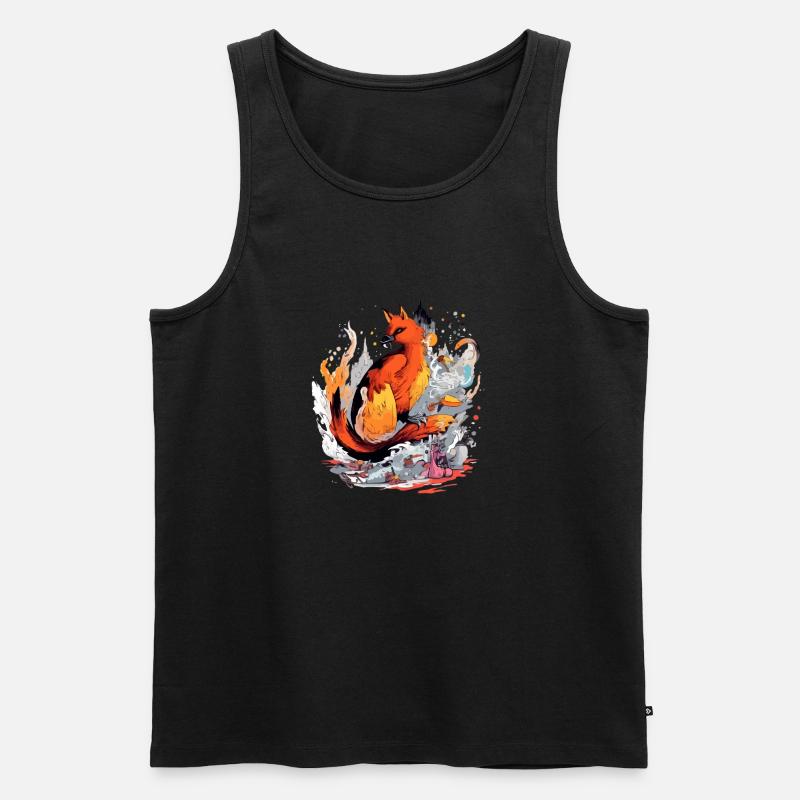 Ricky der Phönix - Männer Premium Bio Tank Top - Schwarz