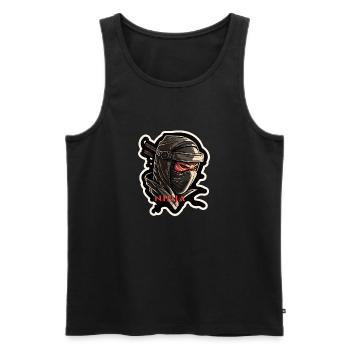 Le ninja impitoyable - Débardeur bio Premium Homme - noir - Devant - Michal (187cm)