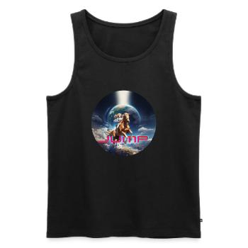 earth show jumping jump - Männer Premium Bio Tank Top - Schwarz - Vorne - Michal (187cm)