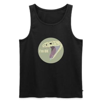 Mir geht es gut - Männer Premium Bio Tank Top - Schwarz - Vorne - Michal (187cm)