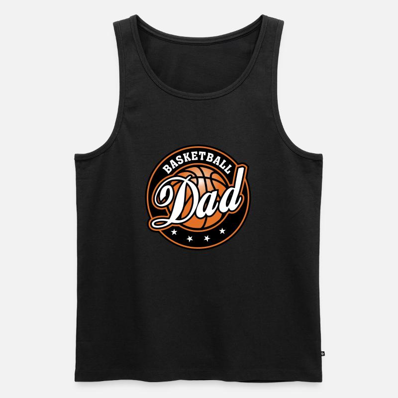 Basketball Dad - Männer Premium Bio Tank Top - Schwarz