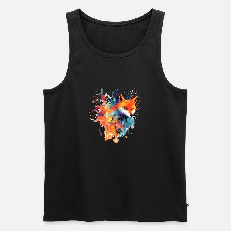Jou der Phönixfuchs - Männer Premium Bio Tank Top - Schwarz