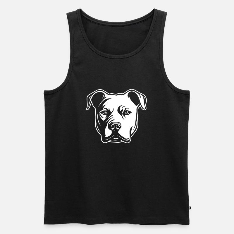 Pitbull - Männer Premium Bio Tank Top - Schwarz