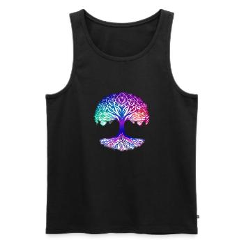 Tree of Life Meditation Yoga Tree of Life - Men's Premium Organic Tank Top - black - Front - Michal (187cm)