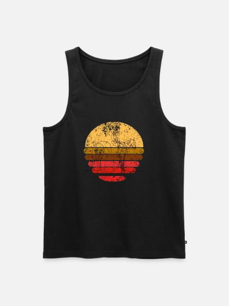 Retro pferd reiter 1 - Männer Premium Bio Tank Top - Schwarz