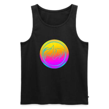 Neon Horse Lover - Männer Premium Bio Tank Top - Schwarz - Vorne - Michal (187cm)