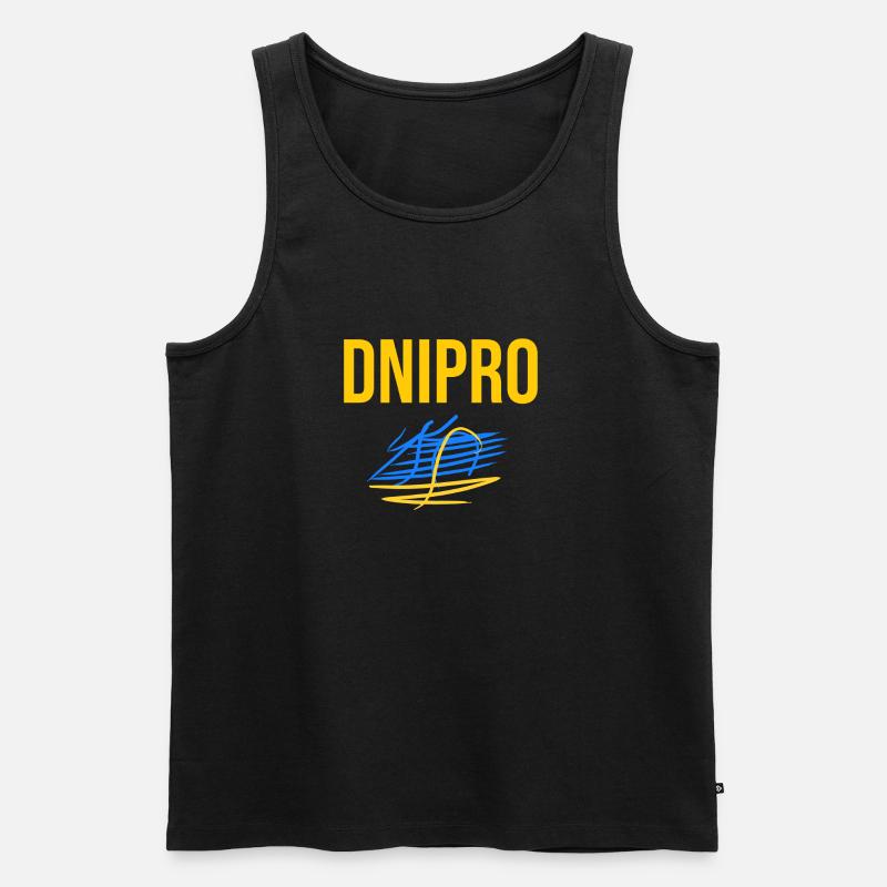 Dnipro Ukraine Dnipro Ukraina - Männer Premium Bio Tank Top - Schwarz