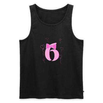 6. Geburtstag Kind - Männer Premium Bio Tank Top - Schwarz - Vorne - AI Model Male 178 light (178cm)