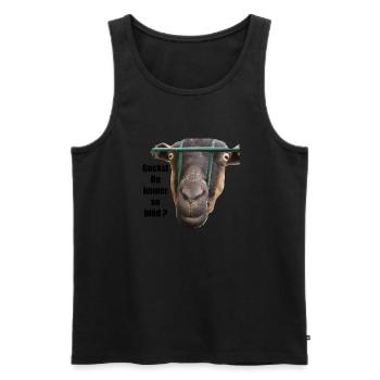 FunDesign - Männer Premium Bio Tank Top - Schwarz - Vorne - Michal (187cm)