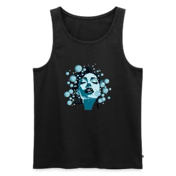 Eat my bubbles, swim team, swimmers - Men's Premium Organic Tank Top - black - Front - Michal (187cm)