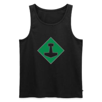 Mjölnir - Débardeur bio Premium Homme - noir - Devant - Michal (187cm)