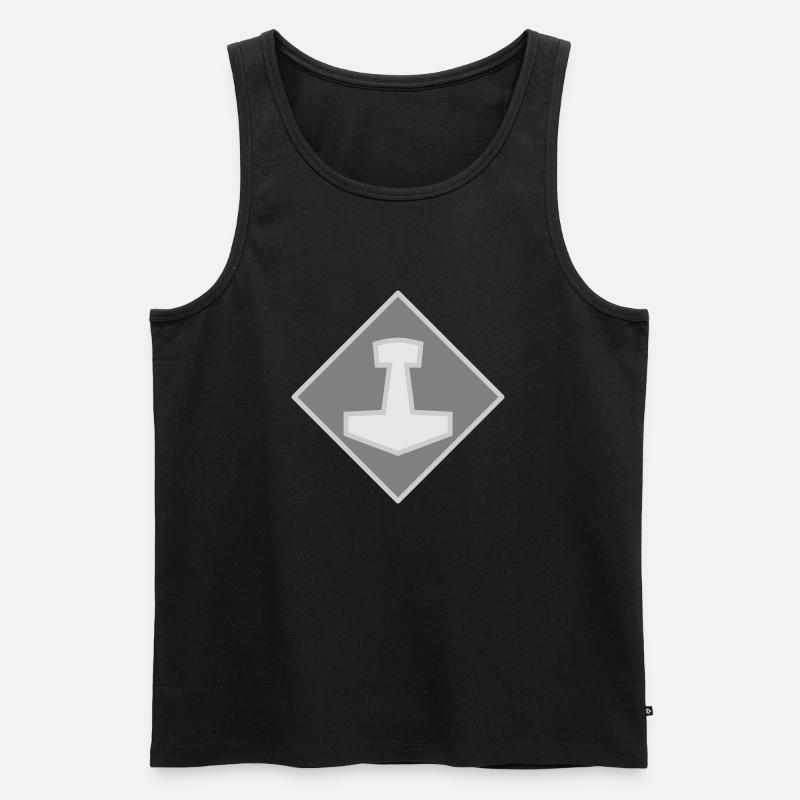 Mjölnir - Männer Premium Bio Tank Top - Schwarz