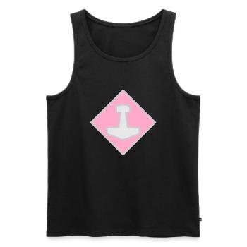 Mjölnir - Männer Premium Bio Tank Top - Schwarz - Vorne - Michal (187cm)