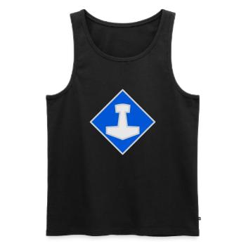Mjölnir - Männer Premium Bio Tank Top - Schwarz - Vorne - Michal (187cm)