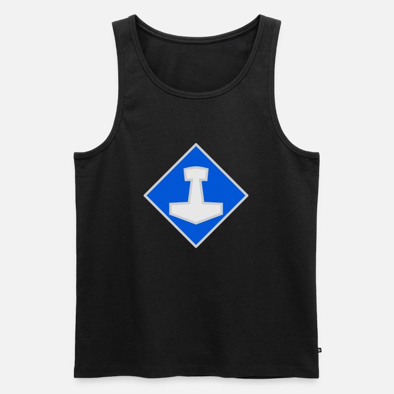 Mjölnir - Männer Premium Bio Tank Top - Schwarz