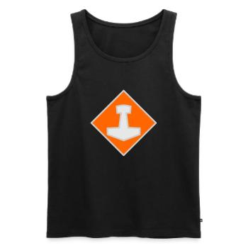 Mjölnir - Männer Premium Bio Tank Top - Schwarz - Vorne - Michal (187cm)