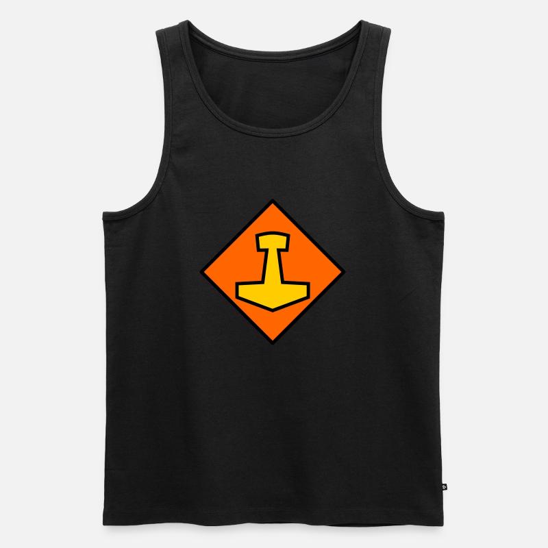 Mjölnir - Männer Premium Bio Tank Top - Schwarz