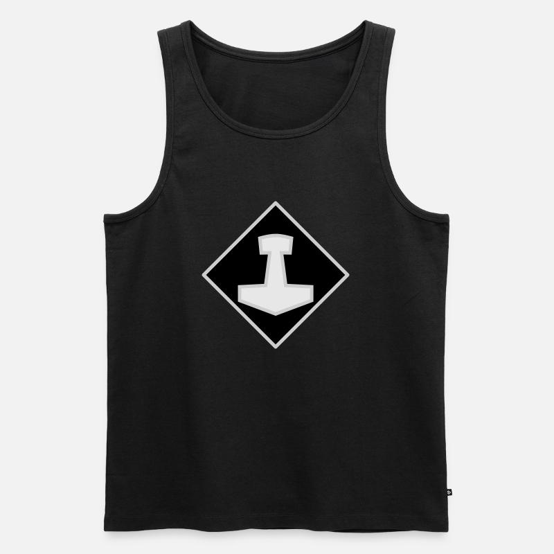 Mjölnir - Männer Premium Bio Tank Top - Schwarz