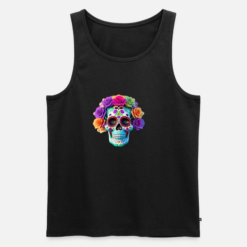 Dia de los Muertos - Männer Premium Bio Tank Top - Schwarz