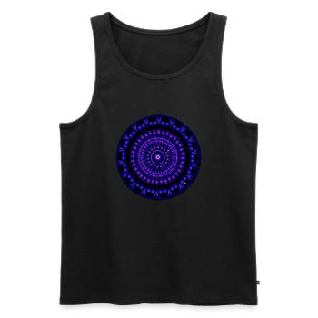 Mantra 1 - Männer Premium Bio Tank Top - Schwarz - Vorne - Michal (187cm)