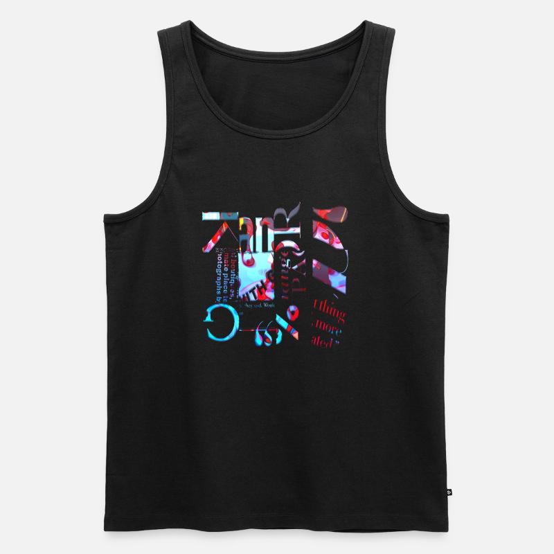 Zeitungsausschnitte Scrapbook Zeitschriften Alphabet Code - Männer Premium Bio Tank Top - Schwarz