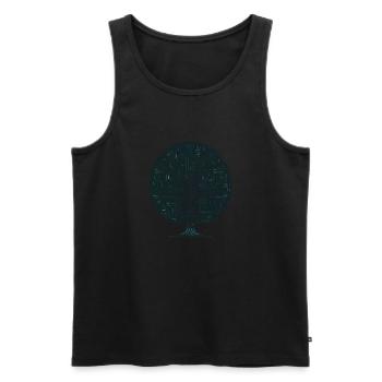 Wikingerbaum des Lebens - Männer Premium Bio Tank Top - Schwarz - Vorne - AI Model Male 178 light (178cm)
