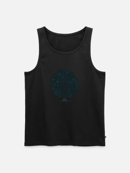 Wikingerbaum des Lebens - Männer Premium Bio Tank Top - Schwarz