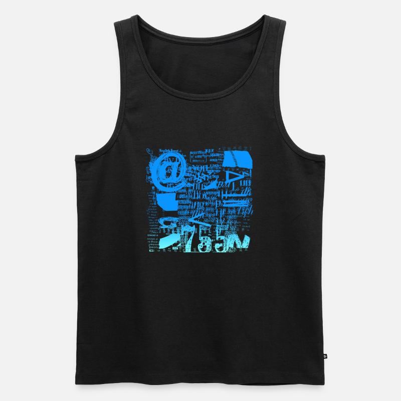 Zeitungsausschnitte Scrapbook Zeitschriften Alphabet Code - Männer Premium Bio Tank Top - Schwarz