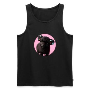 Black sheep - Men's Premium Organic Tank Top - black - Front - AI Model Male 178 light (178cm)