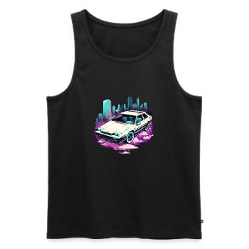 Silberpfeil-Auto - Männer Premium Bio Tank Top - Schwarz - Vorne - AI Model Male 178 light (178cm)
