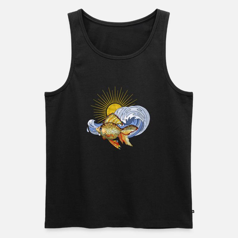 Fisch - Männer Premium Bio Tank Top - Schwarz