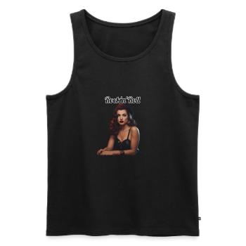 Pinup - Männer Premium Bio Tank Top - Schwarz - Vorne - AI Model Male 178 light (178cm)