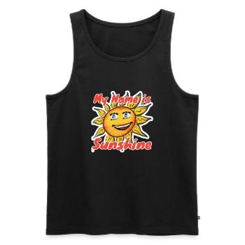 Sprüche - Männer Premium Bio Tank Top - Schwarz - Vorne - Michal (187cm)