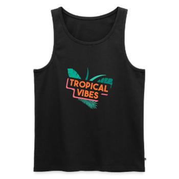 Sayings - Men's Premium Organic Tank Top - black - Front - Michal (187cm)