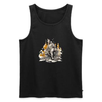 King chess street - Men's Premium Organic Tank Top - black - Front - Michal (187cm)