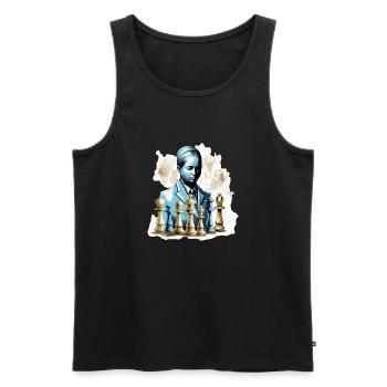 Judith Schach - Männer Premium Bio Tank Top - Schwarz - Vorne - AI Model Male 178 light (178cm)